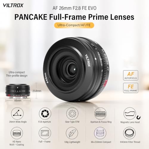 Image of VILTROX AF 26mm F2.8 FE-Mount EVO Pancake Lens for Sony