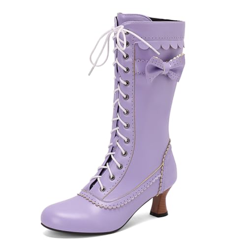 Bottes Lolita en dentelle pour conventions kawaii et défilés de mode victorienne