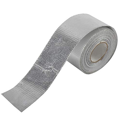 Auinn Self-Adhesive Heat Reflective Heat Resistant High Temperature Tape Fiberglass Heat Shielding Foil Tape (1.5 Inch × 14.76Ft) #TOP2