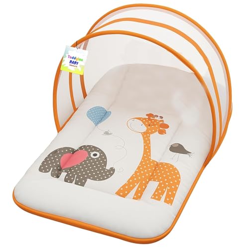 Image of Toddylon Baby Bedding New Born Baby Bed | Mosquito Net | Mattress | Insect Protection Net | Infants | Mosquito Safety Net | Baby Beds | Baby Boys Girls (0-6 Months)