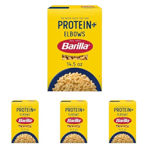 Barilla Protein+ Elbows Pasta, 14.5 Oz (Pack of 4)