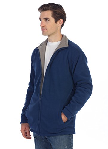 Gioberti Mens Zip Up Reversible Polar Fleece Heavy Jacket4