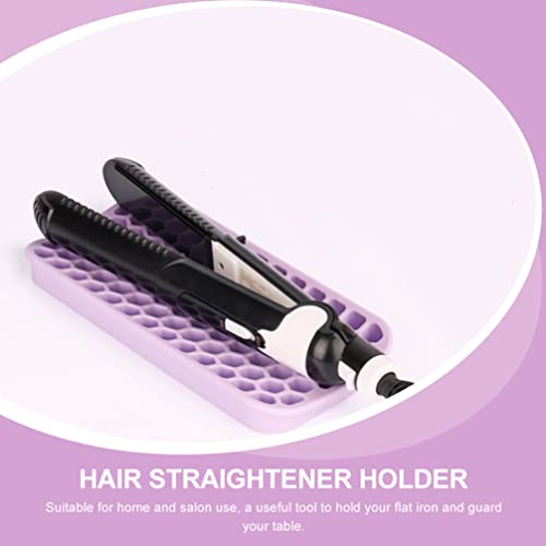 Lurrose 2pcs Heat Resistant Silicone Mat Pad for Hair Tools Non-Slip Flat Iron Holder for Countertop Durable Protective Mat for Curling Iron and Straightener miniatura 7