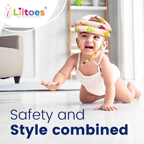 Image of LILTOES Baby Head Protector for Safety of Kids 6M to 3 Years- Baby Safety Helmet with Proper Air Ventilation & Corner Guard Protection (Fruitcake)