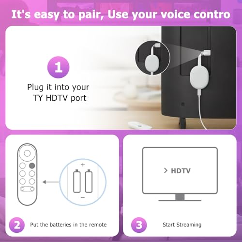 Télécommande Chromecast Pour Google TV 4K/HD – Remote Control Pour Google Chromecast Streaming Stick – Compatible with Avec Tous Les modèles Google TV et Télécommande Chromecast - Image 7