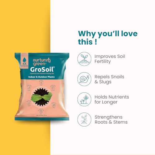 Image of Nurturing Green GroSoil Potting Soil Mix for Plants, Makes 500gm Soil