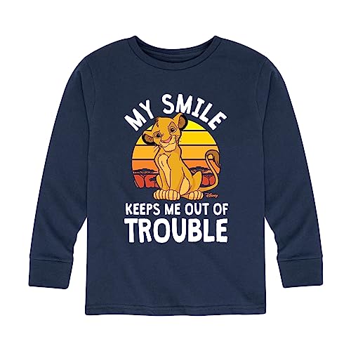Disney The Lion King - Simba - My Smile Keep Me Out of Trouble - Toddler & Youth Long Sleeve Graphic T-Shirt