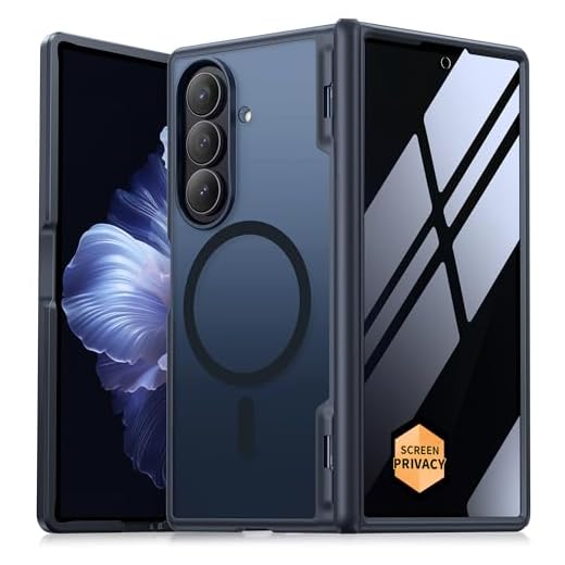 MOBOSI Magnetic for Z Fold 7 Case with Privacy Screen Protector, Compatible with Magsafe, Full-Body Slim Coverage Hinge Protection, Shockproof Phone Cover for Samsung Galaxy Z Fold7, Jet Black