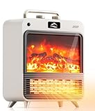 STORM HERO Fan Heater - 1500W Portable Electric Heaters for Bedroom, Indoor Space Fireplace Heating with Tip-Over Protection, 3 Modes, 3D Flames for Bedroom,Office, Living Rooms, Indoor Home