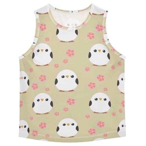 J JOYSAY Cute Chick Flower Khaki Boys Tank Top Sleeveless Muscle Shirts Quick Dry Kids T-Shirts 3-15T