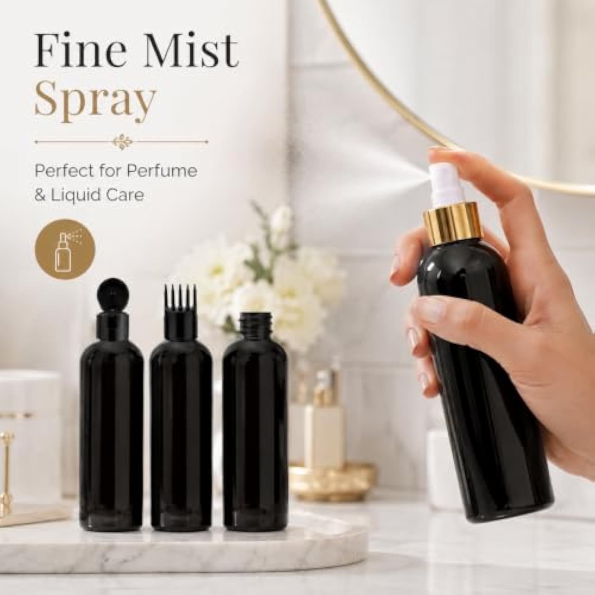 Cylindrical Refillable Containers, 3 Pcs Set