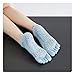 svlftecon Women Yoga Pilates Socks with Grips Non Slip Full Toe Cotton for All Seasons Invisible Series 31
