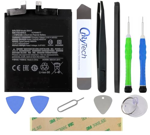 OnlyTech - Batteria di ricambio Premium per Xiaomi Mi 11 5G - 4600mAh - Qualità identica a BM4X con kit di riparazione 10 Strumenti