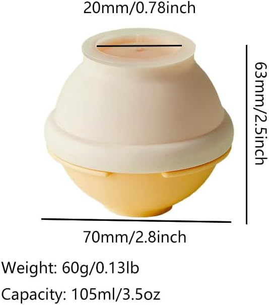 Miniatura 2 de Molde de silicona para hacer bolas de hielo, a prueba de fugas, redondas, para whisky, bourbon, escocés, anticuado, bebidas de cóctel, color blanco