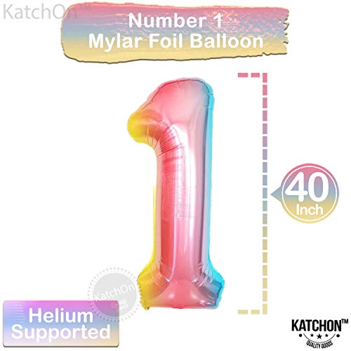 Image of KatchOn Number One Balloon for First Birthday 40 Inch