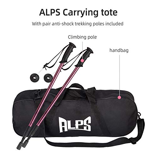 ALPS 25 Inches Light Weight Snow Shoes Set for Women, Girls, Aluminum Snowshoes for Hiking and Outdoor Activities