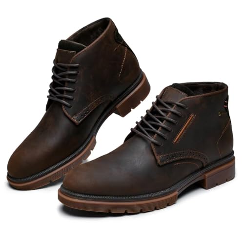 Image of Arkbird Men's Chukka Boots, Leather Ankle Dress Boot Casual Oxfords Lace Up Work Shoes