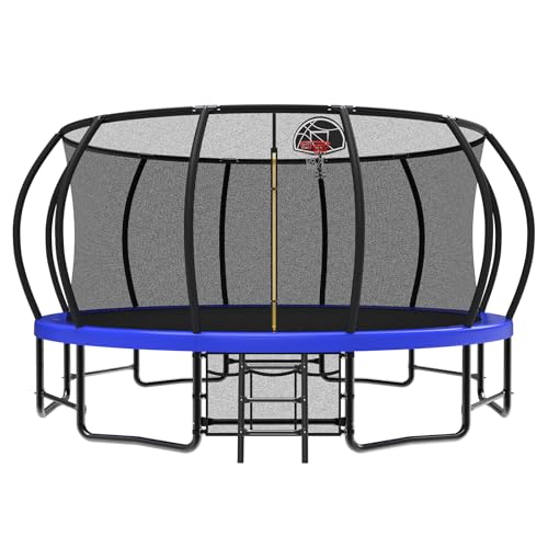 Lyromix 16FT Outdoor Trampolines and Adults, Pumpkin