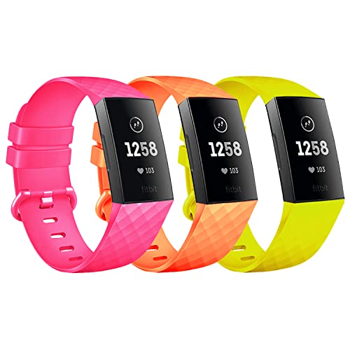 honecumi Charge 4 Bands Compatible with Fitbit Charge 4 /Charge 3 /Charge 3 SE Watchband Wristband Watch Strap Bracelet for Men Women Charge 3 Replacement Accessory Colorful Pattern Small Watchbands