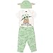 STAR WARS Mandalorian Baby Yoda Baby Boys 3 Piece Outfit Set: Bodysuit Pants Hat Newborn