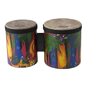 Remo KD-5400-01 Kids Percussion Bongo 5 inch en (6 inch) x 6,5 inch) Rain Forest Design (kleur gesorteerd)