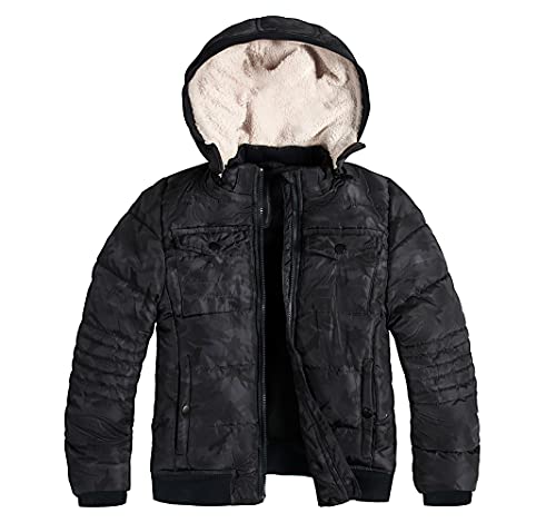 SNOW DREAMS Boys Winter Coat Ski Jacket Puffer Fleece Lined Waterproof Camouflage Warm Hooded Outerwear3