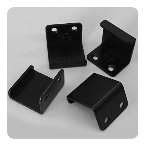 Image of 12Pcs Black Tile Display Wall Hanger, Stainless Steel Billboard Mounting Brackets, Heavy Duty Wall-Mounted Tile Hooks for Ceramics, Mirrors, Picture Frames (35x23x30mm)