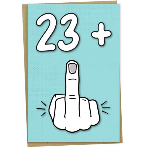 24th Birthday Card, 23 + 1, Funny Birthday Card for 24 Year Old Women or Men, 5x7