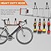 HUPBIPY Heavy Duty Garage Hooks 8 Pack, 7.7 inch U Shaped Long Hanger, Wall Mounted Storage System, Power and Garden Tool Organizer, for Hanging Ladders, Bikes, Hose, Bulk Items and More