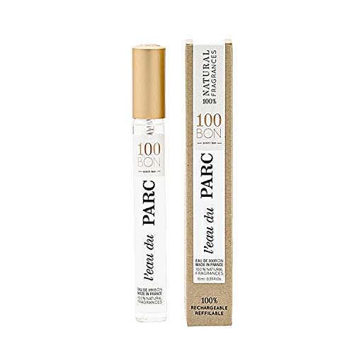 100BON L'Eau Du Parc Fresh & Energetic Organic Fragrance for Women & Men Sweet Citrus with Bergamot, Lemon, Orange Blossom & Patchouli - 100% Natural Spray, 0.5 Fl Oz