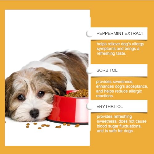 Mnozreo Natürliche Hefepilz-Behandlung für Hunde,Natürliche Unterstützung Immunsystem & Atemwege,Linderung Ohrenentzündungen & Juckender Haut - Stoppt Entzündungen,60ML,1PC