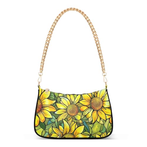 Sac jaune tournesols matelassé : le cadeau d'anniversaire femme idéal