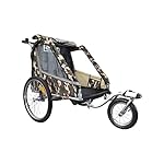 PAPILIOSHOP Leon Kinderanhänger Fahrradanhänger Jogger von 1 oder 2 Kinder (Tarnung)