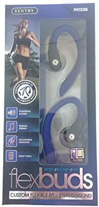 Sentry Flexbuds Flexible Stereo Earbuds (Blue)