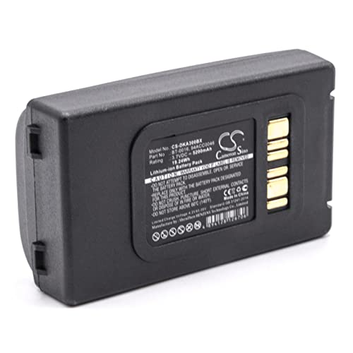 vhbw 1x batería Compatible con Datalogic Skorpio X3, Skorpio X4 escáner códigos de Barra, TPV (5200 mAh, 3,7 V, Li-Ion)
