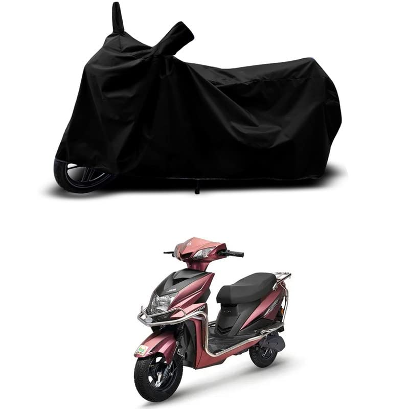 Image of 100% Scratchproof /UV-Rays /Heat Protection /Birds Dropping /Water Resistant /Dust Proof /Waterproof /Full Bike Scooty Two Wheeler Body Cover Compatible for TEM G33 STD All Varients[Black]