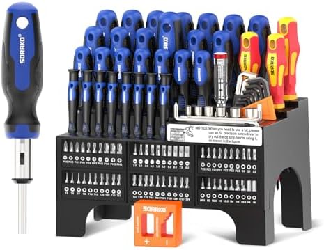 SORAKO Jeu de tournevis professionnel 118 pièces comprenant tourn...