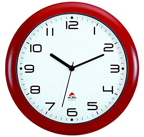 Preisvergleich Produktbild ALBA LAUTLOSE Uhr, Rot, 30 cm
