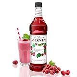 Monin - Raspberry Syrup, Sweet and Tart, Great for Cocktails and Lemonades, Gluten-Free, Non-GMO (1 Liter)