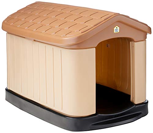 Pet Zone Tuff-N-Rugged Weather-Resistant Dog House. (Durable, Double Walled Plastic Dog House) [Outdoor Dog House, Indoor Dog House, Large Dog House]