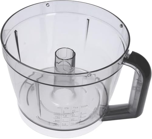 Contenitore, recipiente con impugnatura manico nero, compatibile con robot da cucina BOSCH MULTITALENT 8 MC812...