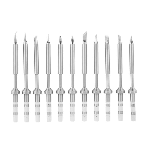 Generic 11Pcs TS100 Series Soldering Iron Tip, Electric Pen Type Soldering Iron Tips, Mini Replacement for TS100 Soldering Iron, Portable Stainless Steel Iron Tips, KSN045