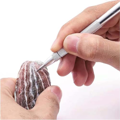 EIHI Gravurstifte aus Wolframkarbid Anreißnadel Kommt Reißnadel mit 10 zusätzlichen Stiftspitzen für Keramik, Edelstahl und Glas