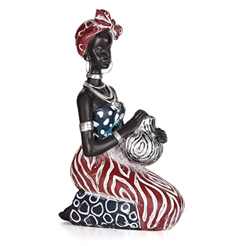 Smadeer African Statues for Home Decor Accents,4th of July Independence Day Decoration,African Statue and Sculpture for Shelf Tabletop Desk Living Room Modern Decor,American Flag Figurine