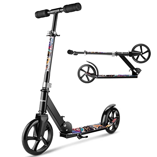 Lamborghini 2-Rad Roller Klappbar - 200mm Großräder, ABEC-7 Lager, Bis 100kg Belastbar