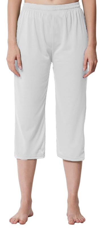 Image of THE BLAZZE Summer Capris for Women Summer Women's Wide Leg Pants Solid Irregular Pants L988