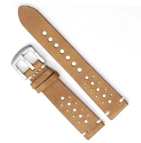 Bracelet montre cuir rallye marron pour homme élégant