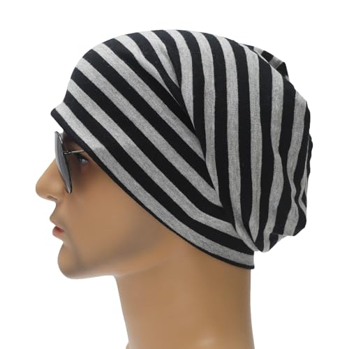 Image of ZLYC Cotton Thin Slouchy Beanie Hat for Men Women Fashion Soft Stretch Knit Skull Cap