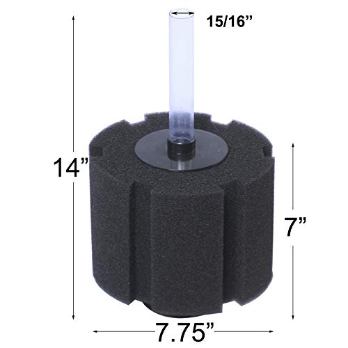 Image of AQUANEAT Aquarium X Large Bio Sponge Filter Breeding Fry Fish Tank (XX Large up to 220Gal) (Pack of 3)