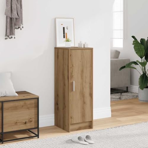 Armoire à chaussures chêne Artisan solution couloir étroit rangement vertical 6 compartiments - 2